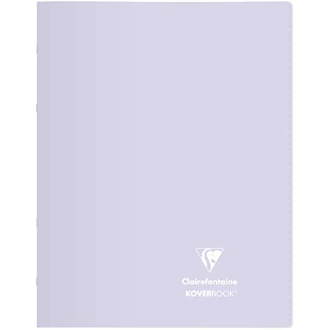 Clairefontaine 981481C Lot de 10 Cahiers Agrafés Koverbook Blush - 24x32 cm - 96 Pages Grands Carreaux - Papier Blanc 90 g - Couverture Polypro Opaque - Couleurs Aléatoires