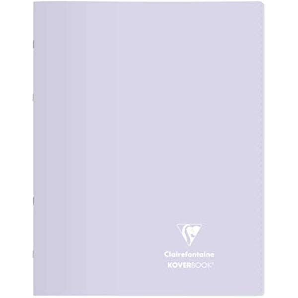 Clairefontaine 981481C Lot de 10 Cahiers Agrafés Koverbook Blush - 24x32 cm - 96 Pages Grands Carreaux - Papier Blanc 90 g - Couverture Polypro Opaque - Couleurs Aléatoires