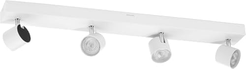 Philips myLiving Star WarmGlow Dimmable LED Spotlight, 4 x 4.5 W LED Light, Instant Start, Easy Installation - White