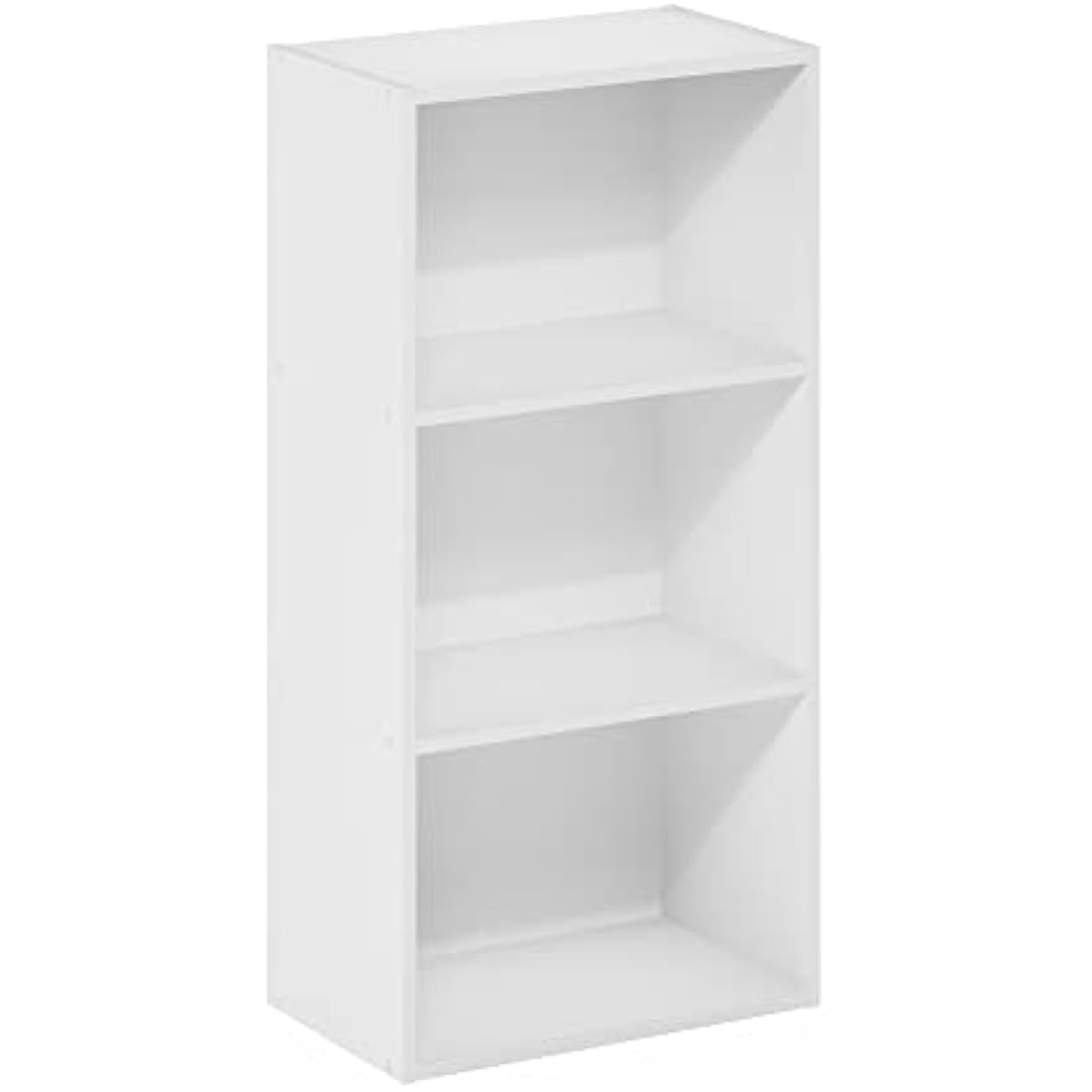 Furinno Luder 3-Tier Open Shelf Bookcase, White