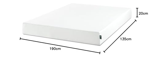 ZINUS Single Mattress - Memory Foam - 90x190cm/3x6ft - Height 13cm/5in - Medium Firmness - Orthopaedic Support with Comfort foam - Green tea Designed in UK standards