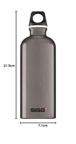 Sigg - Aluminum Water Bottle - Traveller - Climate Neutral Certified - Suitable For Carbonated Beverages - Leakproof & Lightweight - BPA Free - 0.6L / 1L/ 1.5L