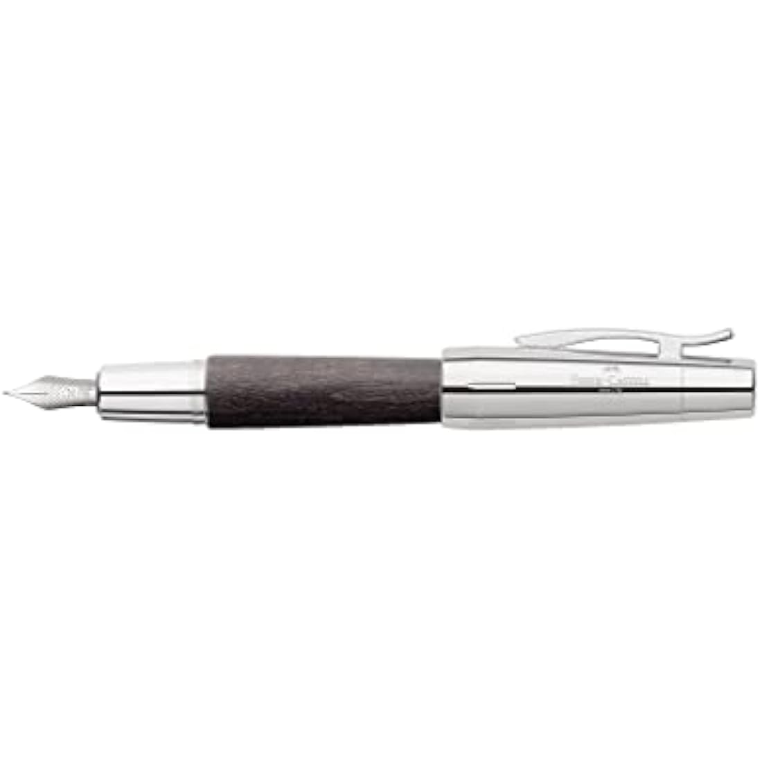 Faber-Castell Faber E-Motion F Fountain Pen Black Wood and Chrome