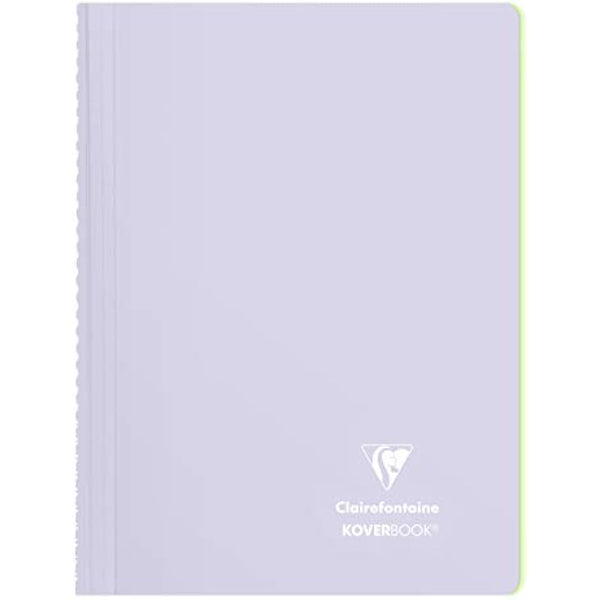 Clairefontaine 376781C Lot de 5 Cahiers à Spirale Koverbook Blush - A4 21x29,7 cm - 160 Pages Lignées - Papier Blanc 90 g - Couverture Enveloppante Polypro Opaque - Couleurs Aléatoires