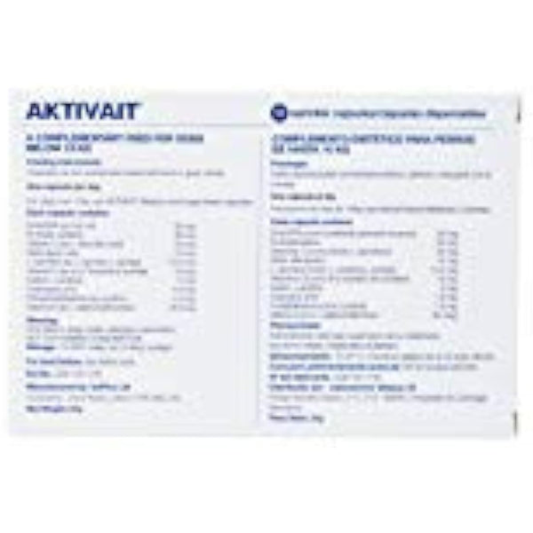 Aktivait Capsules For Small Dogs (Pack of 60)