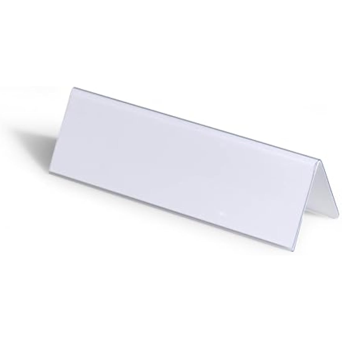 Durable Table Place Name Holder 61 x 210mm Transparent - Pack of 25 - Perfect for Meetings, Conferences, Events, etc.