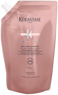 Kérastase Chroma Absolu, Hydrating and Protective Shampoo, Sensitised or Damaged Color-Treated Hair, Fine To Medium, With Glycerin, Amino Acid and Hyaluronic Acid, Bain Chroma Respect