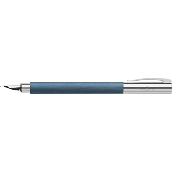 Faber-Castell 147143 - Ambition precious resin pen, blue, nib width B, 1 fountain pen with gift box