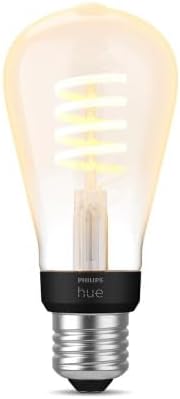 Philips Hue White Ambiance Filament ST64 Smart Light Bulb [E27 Edison Screw] with Bluetooth. Works with Alexa, Google Assistant and Apple Homekit