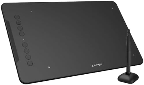 XPPen Deco 01 V3 Drawing Tablet with 10" x 6.25" Working Area & 8 Shortcut Keys, 16K Pen Pressure Sensitivity, Works with Windows, Mac & Android, Graphics Tablet for Sketch, Design, and Photos Editing