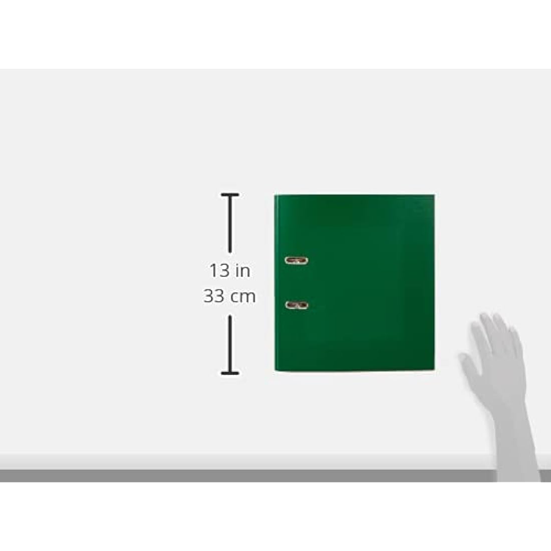 Esselte A4 Lever Arch Files, Green, 3 File Folders, 624293, back 75 mm