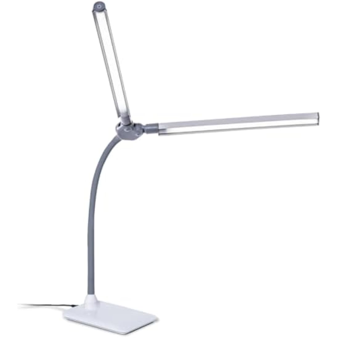 DuoPro™ Dual Head LED Desk Lamp with Anti-Glare Shades, Adjustable Brightness, & 95+ CRI for Accurate Color - Modern Design, Perfect for Home Office, Crafting & Studying (UK Plug)