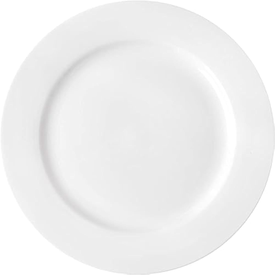 Foraineam 12 Pcs Side Plates Round Porcelain 20 cm Small Dinner Dish Tableware Wide Rimmed Service Plate Dessert Plates for Salad Dinner Bread - White