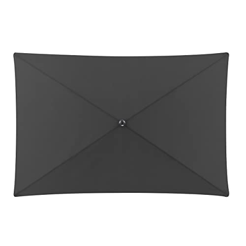 Doppler Rethink Parasol 180 x 120 cm in Dark Grey - Rectangular for Balcony and Patio - Sustainable Umbrella - Balcony Parasol with Hand Opener - With
