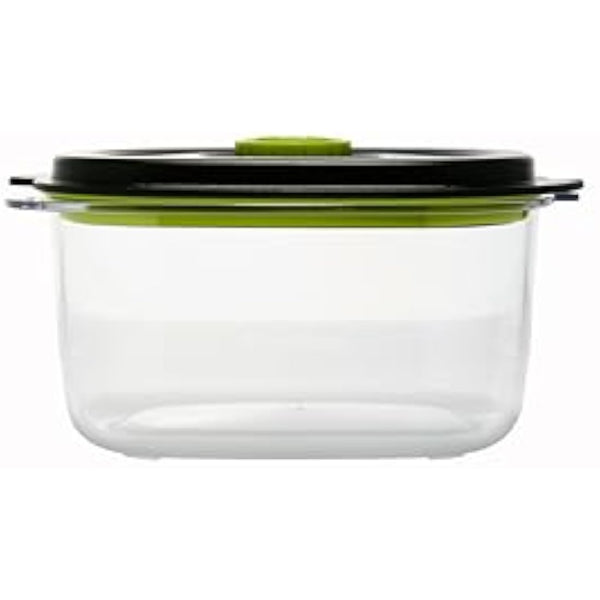FoodSaver FFC026X Preserve & Marinate Vacuum Containers | 700 ml, 1.2 L & 1.8 L | Airtight BPA-Free Food Containers | Leak-Proof | Dishwasher-Safe | 3 Count, Transparent / Black