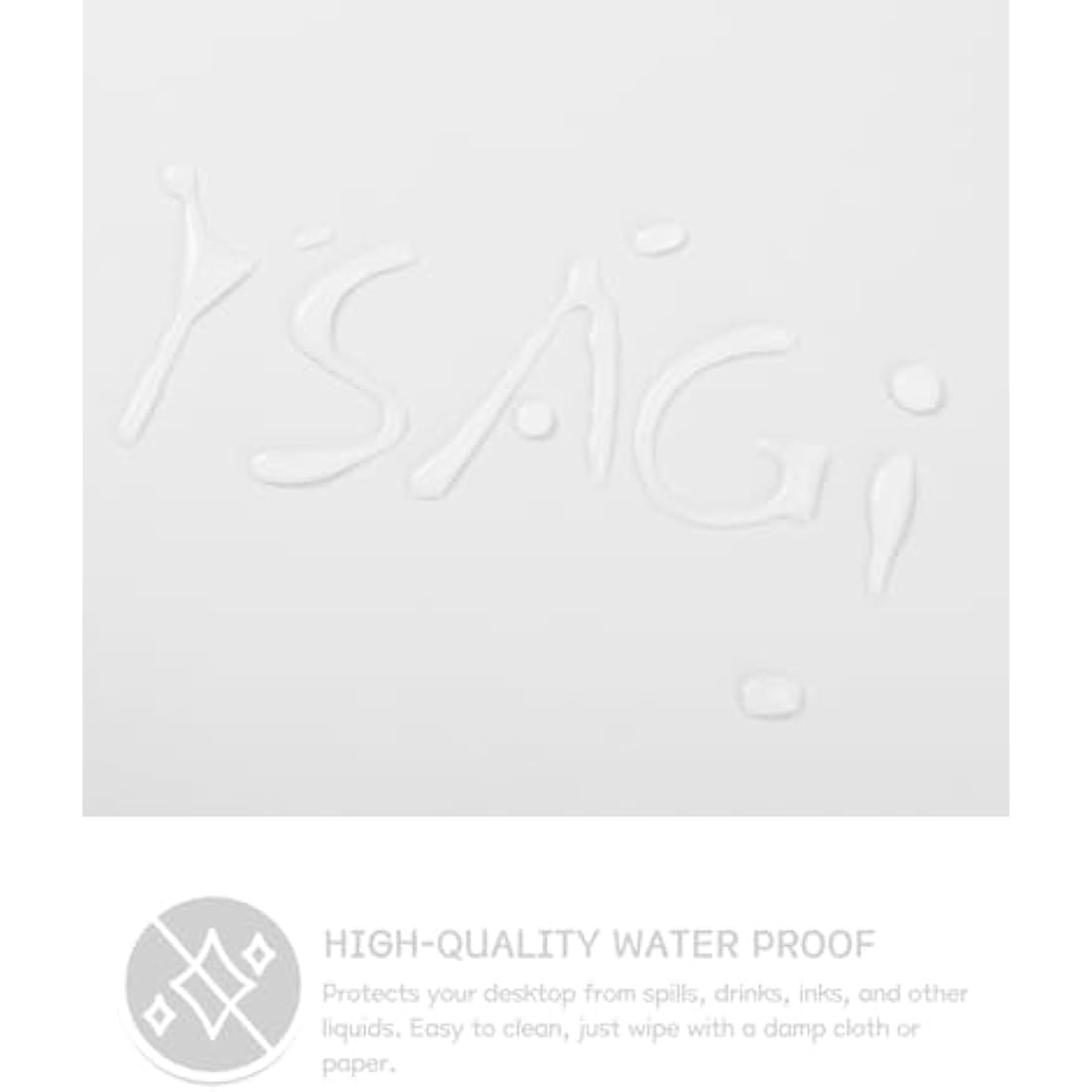 YSAGi Non-Slip Desk Pad, Waterproof PVC Leather Desk Table Protector, Ultra Thin Large Mouse Pad, Easy Clean Laptop Desk Writing Mat for Office Work/Home/Decor (80 x 40 cm, White)