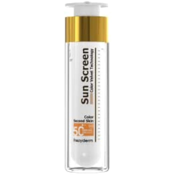 FREZYDERM Sun Screen Color Velvet FACE SPF 50+ PN: B00UHROTMG