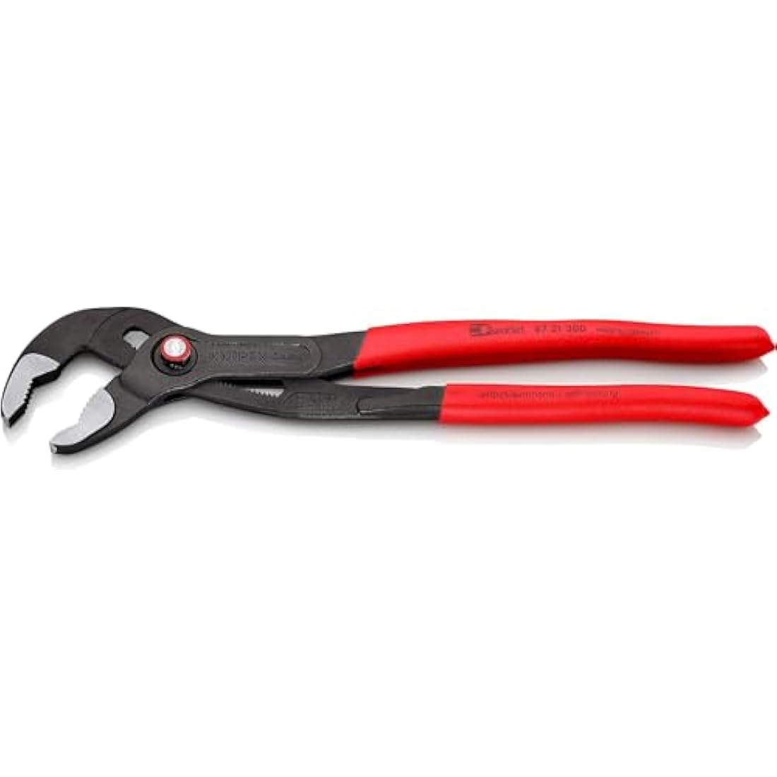 Knipex Cobra® QuickSet High-Tech Water Pump Pliers grey atramentized, with non-slip plastic coating 300 mm 87 21 300