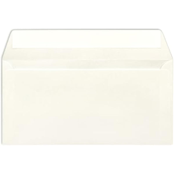 Envelopes DIN Long – Natural White – Premium Quality – 110 g/m² – 110 mm x 220 mm – Very Stable – Self-Adhesive – Quality Brand: Neuser Colourful 150 Umschläge Natural White