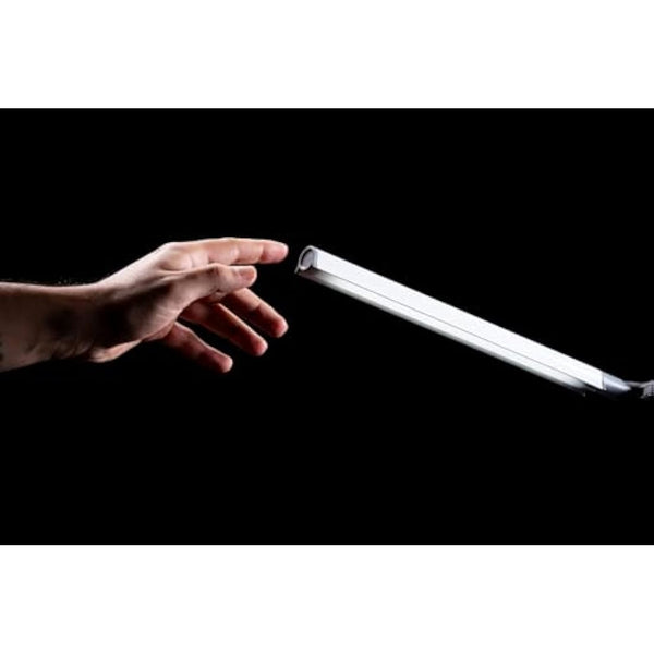 Daylight UnoPro Table - New, 6,000K LEDs, 1,150 Lux, 4 Brightness Levels, Anti-Glare Shade, Flexible Arm, Pivoting Head Joint - Ideal for Sewing, Reading, Crafts - White