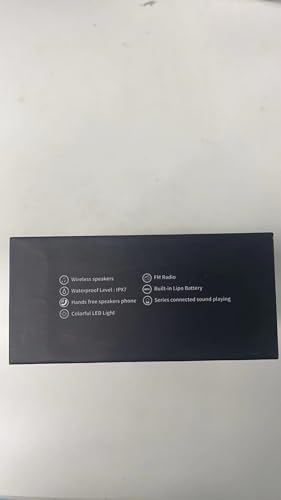 Bluetooth Shower Speaker with IPX7 Waterproof, Bluetooth Speaker with HD Stereo Sound, Built-in Mic Portable Wireless Speaker with Dynamic Lights 10H Playtime, for Outdoor Kitchen Gifts Golf, Black