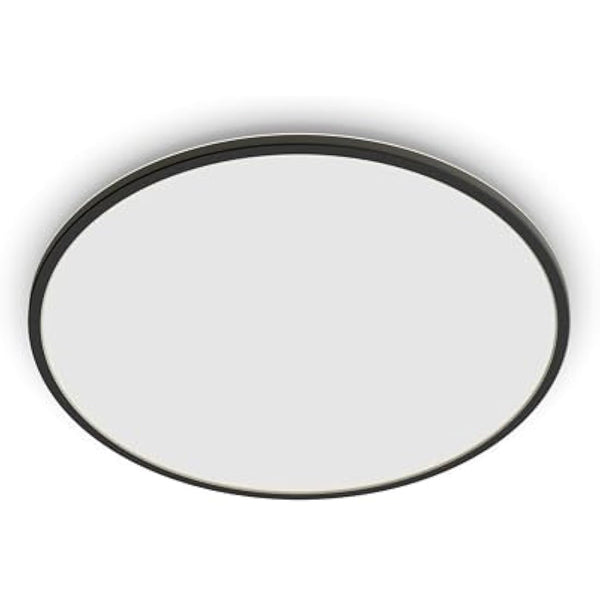 Philips LED Superslim Outdoor Ceiling Light 15W [Warm White - Black] Water Resistant IP54, for Garden, Patio and Terrace Lighting.