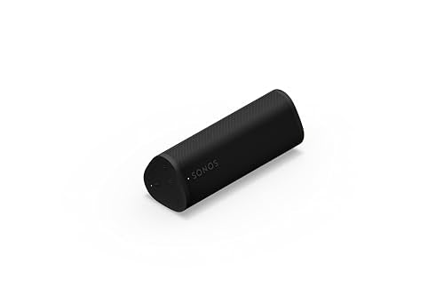 Sonos Roam 2 | Lightweight Portable Waterpoof Speaker with Bluetooth, WiFi, 10 hour battery life and Voice Control for Home and Outdoor Use - Black