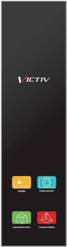 Victiv 72-inch Camera Tripod Aluminum Monopod T72 Max. Height 182cm- Lightweight and Compact for Travel with 3-way Swivel Head and 2 Quick Release Plates for DSLR Video Shooting - Black