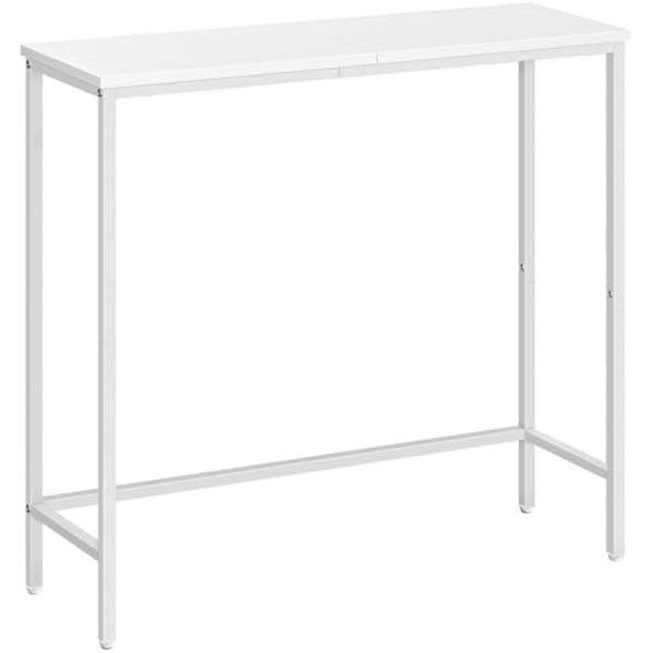HOOBRO Console Table, Slim Console Table for Hallway, Metal Frame, Compact Display Table, Sofa Table for Small Spaces, Entryway, Living Room, Sturdy, Metal Frame, White EWW75XG01