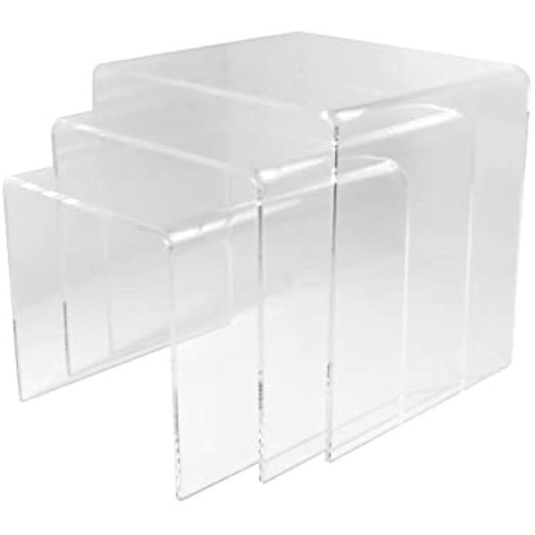 Acrylic Perspex Plastic Nest of Tables Living Room Table Hygienic Easy Clean