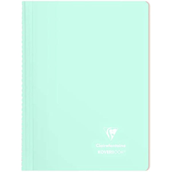 Clairefontaine 376781C Lot de 5 Cahiers à Spirale Koverbook Blush - A4 21x29,7 cm - 160 Pages Lignées - Papier Blanc 90 g - Couverture Enveloppante Polypro Opaque - Couleurs Aléatoires