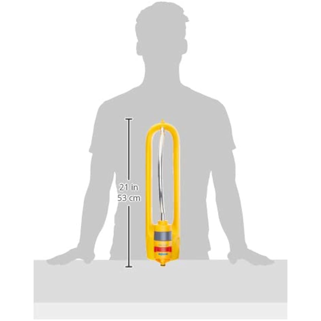 HOZELOCK - Rectangular Oscillating Sprinkler Plus 200 m² : Medium-area Tractor-mounted Spray Sprinkler, Ideal for Lawn and Established Plant, Adjustable Oscillation: 17 Jets Even Coverage [2974P0000]