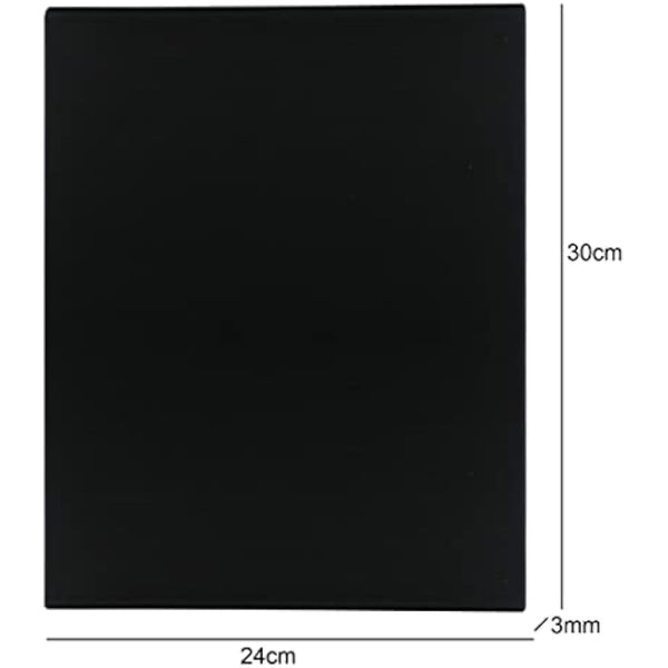 Exerz 24x30cm Black Canvas Panels 6pcs - 3mm 280gsm 100% Cotton/Blank Artist Canvas Board/Triple Primed/Acid Free/Medium Grain - Oil & Acrylic (24x30cm-6pk Black)