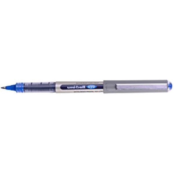 uni-ball UB-157 Eye Rollerball Pens. Premium Fine 0.7mm Ballpoint Tip for Super Smooth Writing, Drawing and Colouring. Fade and Water Resistant Liquid Uni Super Ink. 12 Blue + 1 Exclusive Gel Pen