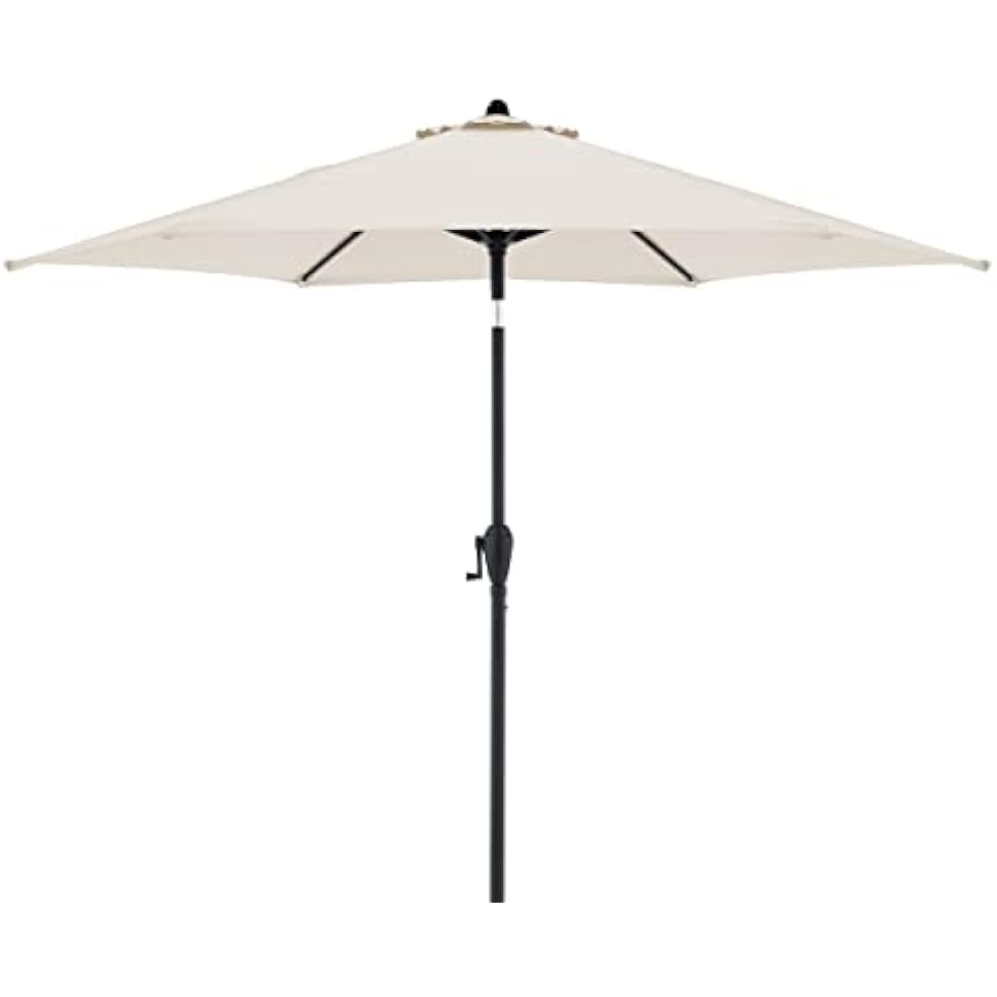 Doppler Jack Parasol 250 cm in Natural – Round Parasol for Balcony and Patio – Folding Umbrella – Balcony Parasol – Crank Umbrella – Garden Umbrella with Crank Function