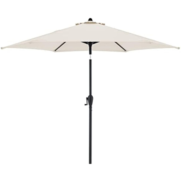 Doppler Jack Parasol 250 cm in Natural – Round Parasol for Balcony and Patio – Folding Umbrella – Balcony Parasol – Crank Umbrella – Garden Umbrella with Crank Function