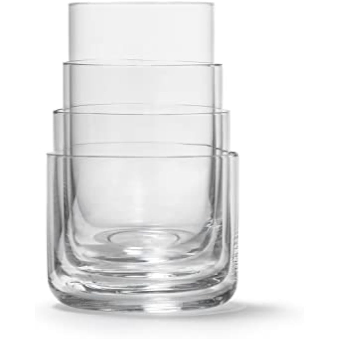 aarke Nesting Glasses, 4 x 290 ml (9.8 fl oz), Crystal Glass, Dishwasher Safe