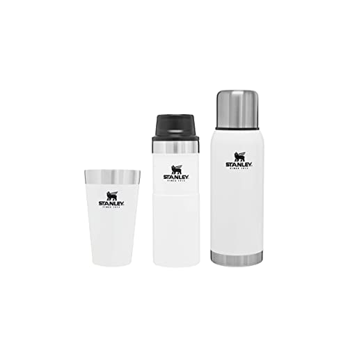 Stanley Adventure Stacking Beer Pint 0.47L - Travel Mug Keeps Drinks Cold For 4 Hours - Stainless Steel Thermal Cup - Stacks Infinitely - Double Wall Vacuum Insulation - Dishwasher Safe - Matte Black