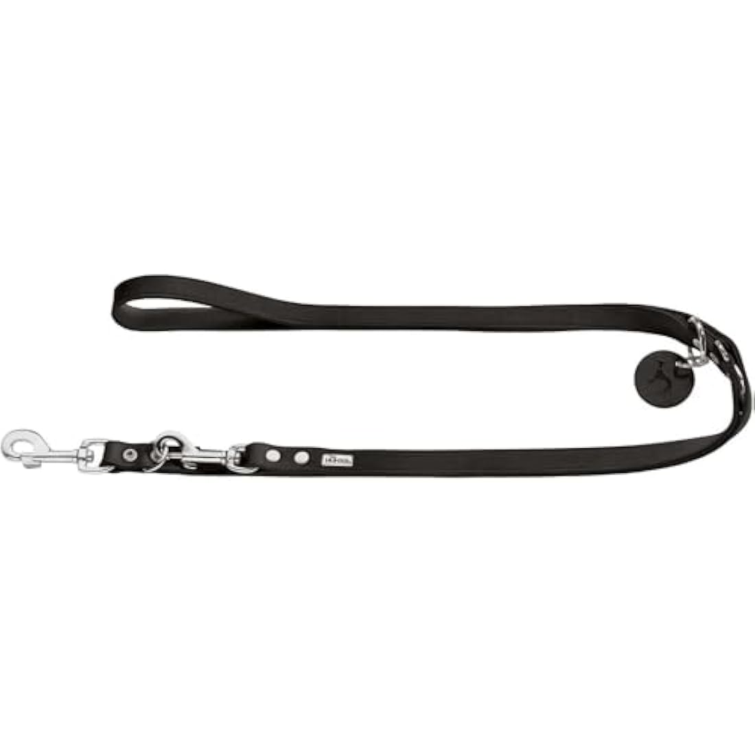 HUNTER Training leash, 20/200 Soft genuine cow leather, black