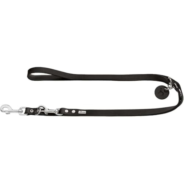 HUNTER Training leash, 20/200 Soft genuine cow leather, black