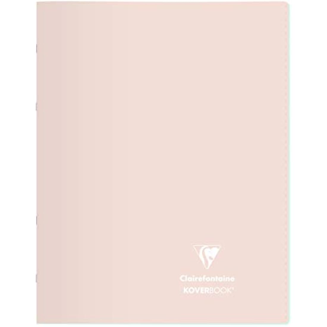 Clairefontaine 981481C Lot de 10 Cahiers Agrafés Koverbook Blush - 24x32 cm - 96 Pages Grands Carreaux - Papier Blanc 90 g - Couverture Polypro Opaque - Couleurs Aléatoires