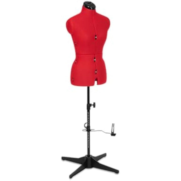 Adjustoform Sew Simple 8 Part Small Poppy Red Adjustable Dress Form (UK Dress Size 8-16)