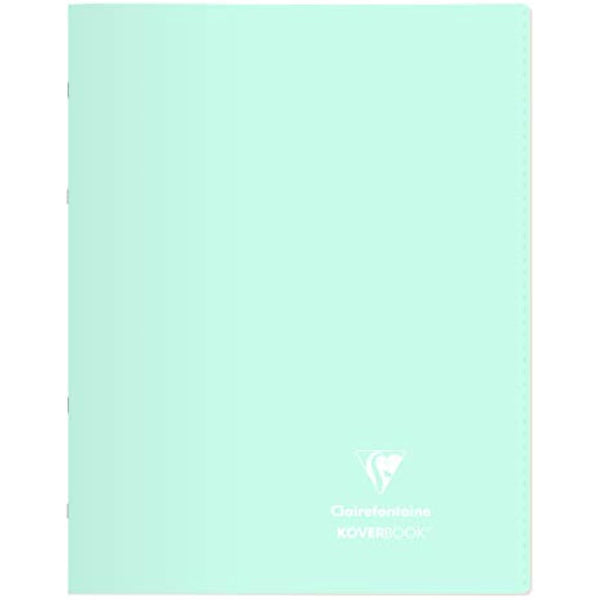 Clairefontaine 981481C Lot de 10 Cahiers Agrafés Koverbook Blush - 24x32 cm - 96 Pages Grands Carreaux - Papier Blanc 90 g - Couverture Polypro Opaque - Couleurs Aléatoires