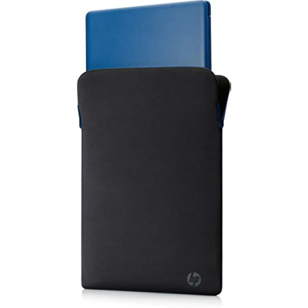 HP - PC Protective Reversible Sleeve for Laptops up to 14 Inches Black/Blue Design