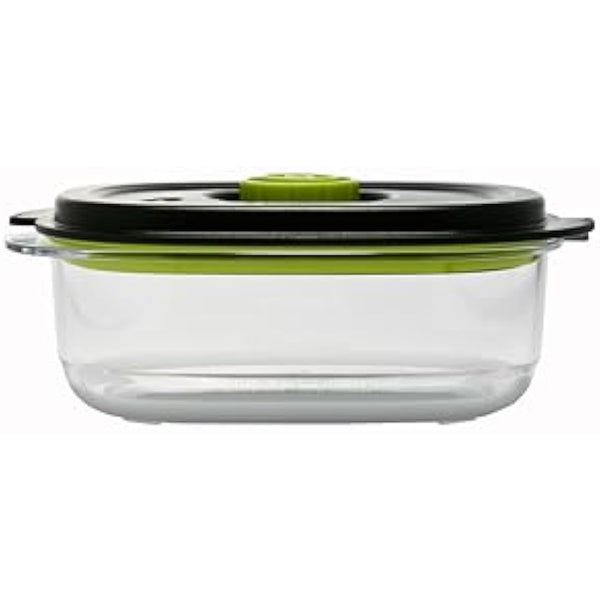 FoodSaver FFC026X Preserve & Marinate Vacuum Containers | 700 ml, 1.2 L & 1.8 L | Airtight BPA-Free Food Containers | Leak-Proof | Dishwasher-Safe | 3 Count, Transparent / Black