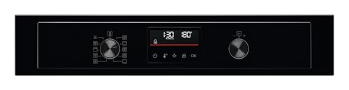 AEG 3000 Series Surroundcook Integrated Oven BEX335011B, 72L Multilevel Cooking, Turbo Grill, Defrost, Led Display, XL Baking Tray, Aqua Clean, Built-in Oven 590x560x550mm, Class A+++ Black