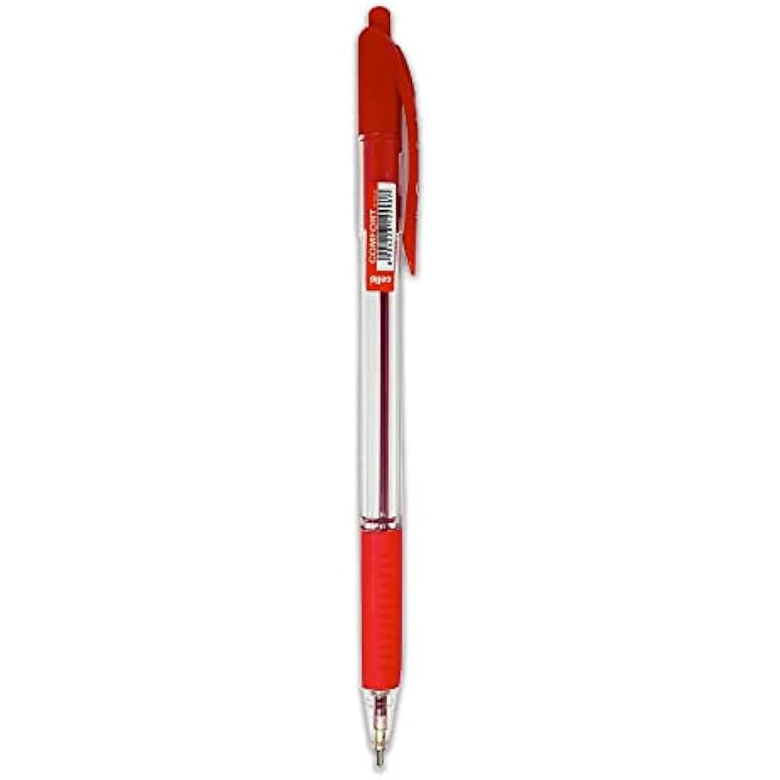 Cello Red Ballpoint Pens - Premium Retractable Biro Pens with Ergonomic Grip, Medium Point 1.0mm, Pack of 12 - Ideal for Office, School & Home Writing, Red Pen
