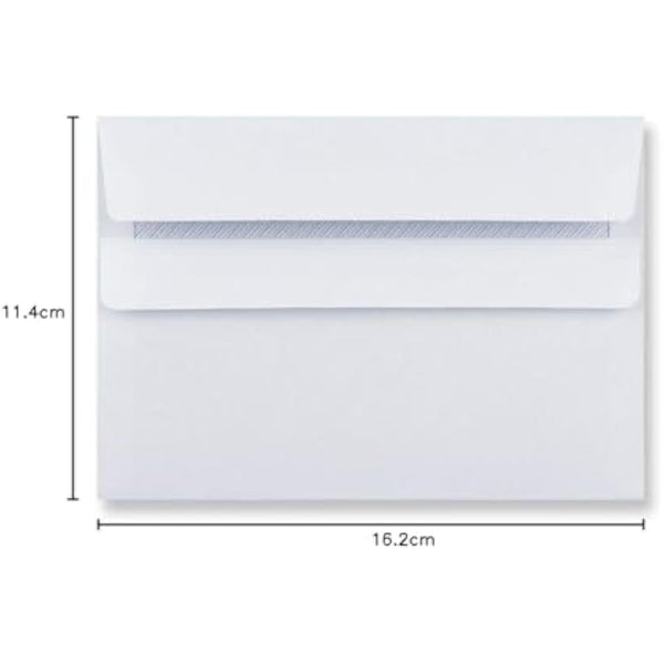 EPOSGEAR® A6/C6 Plain White Self Seal Wallet Envelopes 162mm x 114mm 90gsm (Pack of 200 Envelopes)