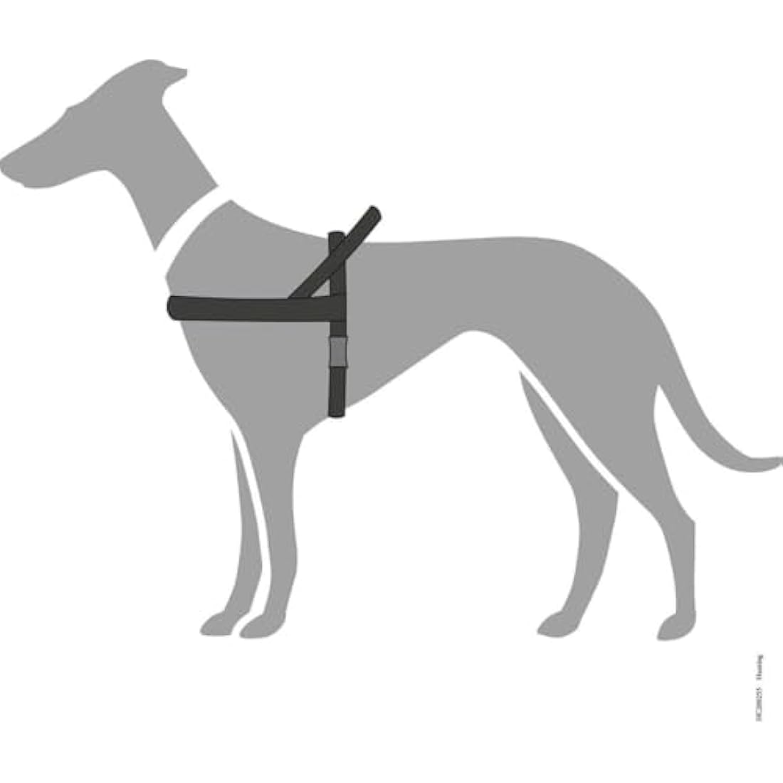 Hunter Norwegian harness for Dogs Hunting, 60 x 77-110 cm, Black