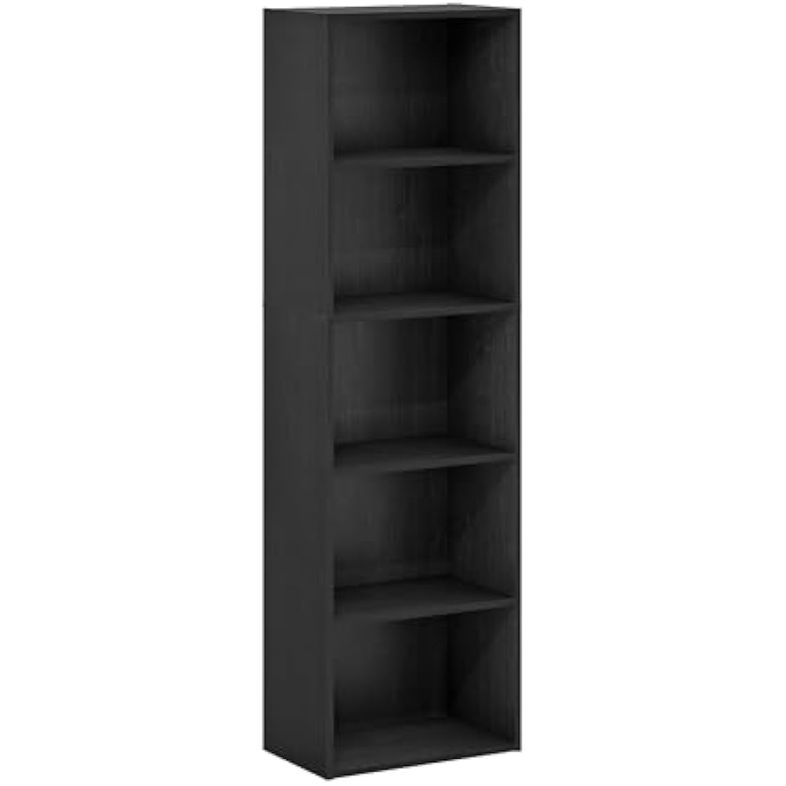 Furinno Luder 5-Tier Reversible Color Open Shelf Bookcase, Blackwood